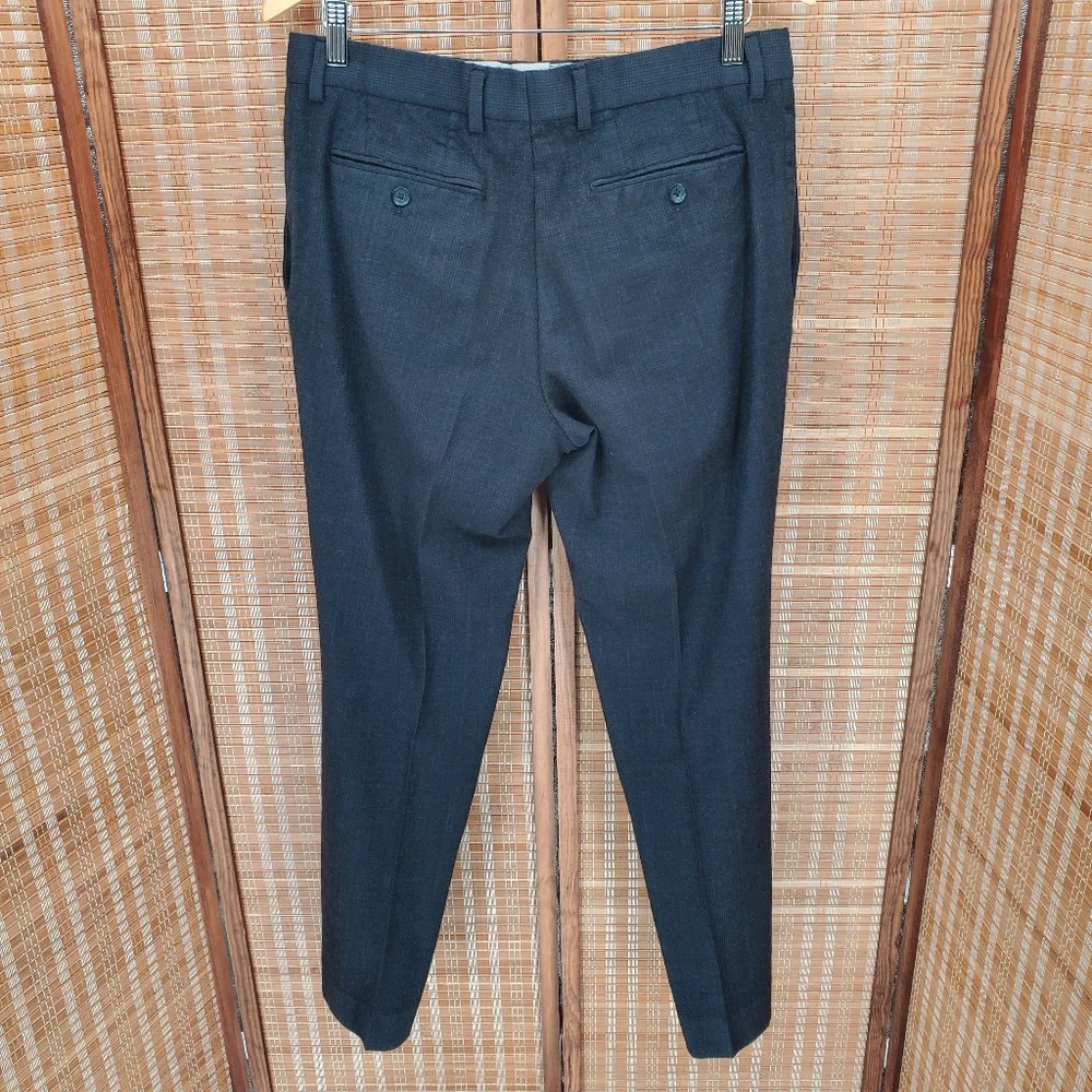◇ Banana Republic Mens Gray Wool Flat Front Trousers Size 31/32